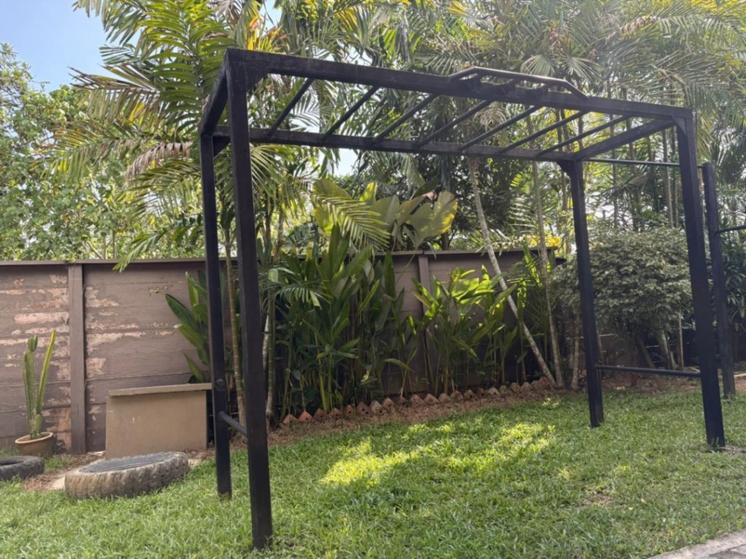 Outdoor calisthenics rig at Bambu Getaway, Langkawi